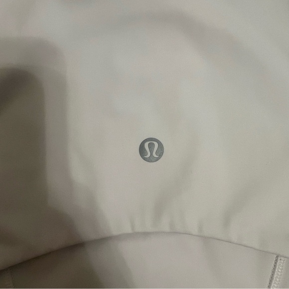 {Lululemon} Define Jacket Asymmetrical White & Taupe Size 6 - Picture 11 of 12